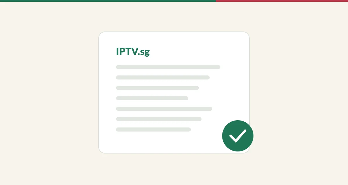 Copyright policy document for IPTV.sg