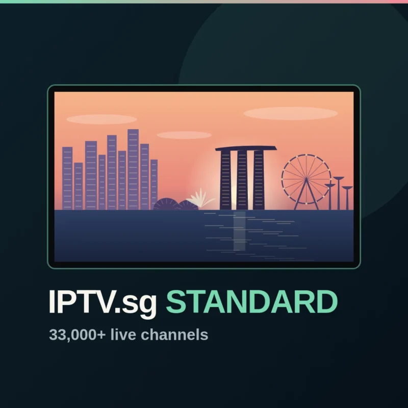 IPTV.sg Standard subscription with 33,000+ live channels